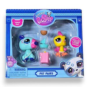 Littlest Pet Shop G7 S2 Jungle Pals Pet Pairs: Capybara (#90) & Parakeet (#91)